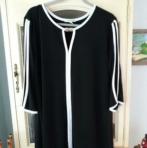 Women's Sexy 3x mini dress, slit 3/4 sleeves